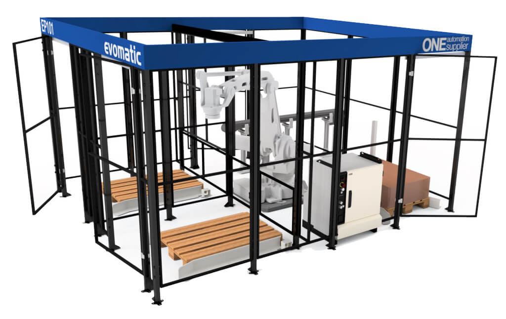 EP101 compact robotic palletizer cell 